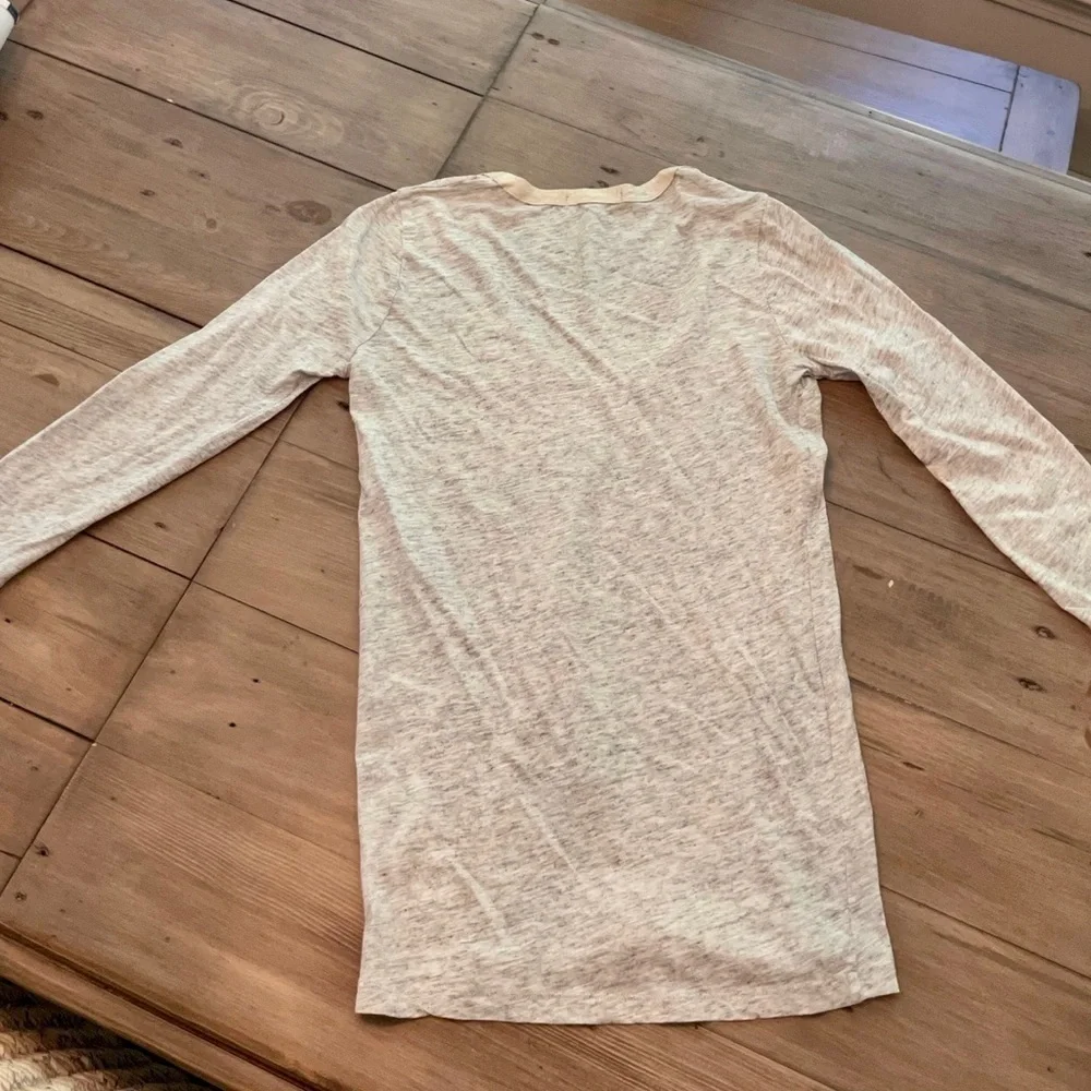 𝅺J Crew Leather trim top